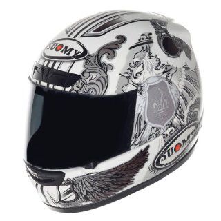 Suomy Apex White Angel Motorcycle Helmet White/Silver MD Automotive