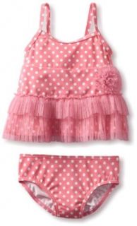 Little Me Baby girls Infant Dot 2 Piece Swimsuit, Pink Multi, 6 9 Months Clothing