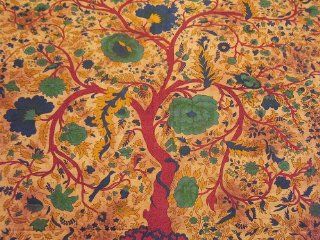 Tree of Life Tapestry Bed Sheet Traditional Handmade Cotton Big Peacock Throw   Pillowcase And Sheet Sets