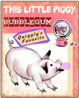 Pig Bubble gum vintage antique sign candy / retro candy shop decor 351  Prints  
