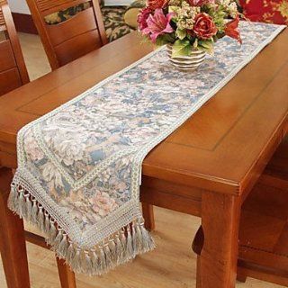 Country Print Floral Polyester Cotton Blend Table Runners   Decorative Tiles