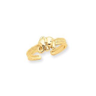 Elephant Toe Ring in 14 Karat Gold Jewelry