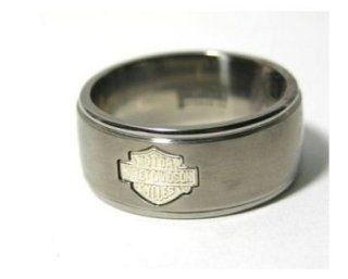 Harley Davidson® Stamper® Men's Groved Edge .925 Titanium Ring. TR374N Stamper® Jewelry