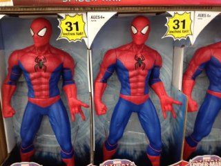 Spiderman, 31 Inches Tall, Spider man Figure, Marvel, Comic, Character Toys & Games