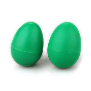 2 Plastic Green Egg Maraca Rattles Shaker Percussion Kid Musical Toy Musical Instruments