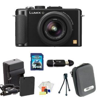 Panasonic Lumix DMC LX7 Digital Camera (Black) Kit. Includes 16GB Memory Card, Memory Card Reader, Extended Life Replacement Battery, Rapid Travel Charger, Table Top Tripod, LCD Screen Protectors, Cleaning Kit & Case  Digital Camera Accessory Kits  