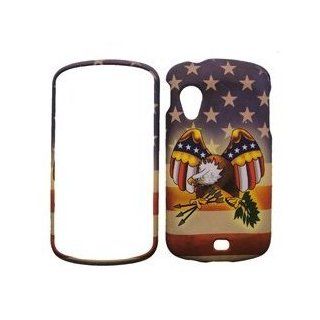Samsung Stratosphere i405 i 405 American Eagle USA Flag Red White Blue Design Snap On Hard Protective Cover Case Cell Phone Cell Phones & Accessories