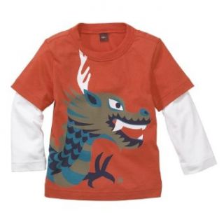 Tea Collection Baby Dragon Double Decker Tee, Embers, 3 6 Months Clothing