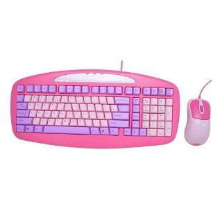 A4 Tech KBS 6000P Princess Desktop Set   Barbie Pink Computers & Accessories