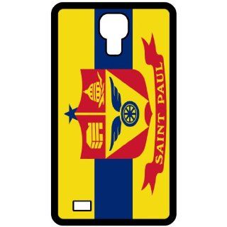 Saint Paul Minnesota MN City State Flag Black Samsung Galaxy S4 i9500   Cell Phone Case   Cover Cell Phones & Accessories