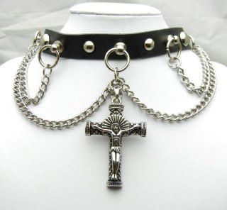 SALE OUT Limited STOCK 2014 model TEN421  JESUS on the CROSS Pendant Metal Chain Leather Choker Collar Necklace Health & Personal Care