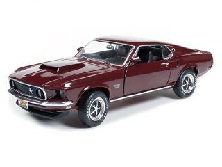 1969 FORD MUSTANG BOSS 429 FASTBACK ROYAL MAROON 1/18 BY AUTOWORLD AMM1006 ERTL American Muscle Toys & Games
