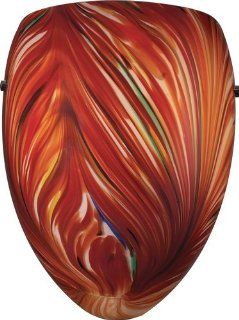 Arco Baleno Collection 1 Light 8" Multicolored Hand Blown Glass Wall Sconce 426 1M