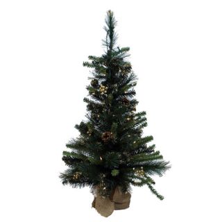 Vickerman Flocked Utica Fir 10 White Artificial Christmas Tree with