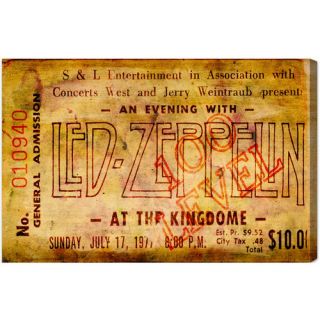 Led Zeppelin Concert Ticket Canvas Art