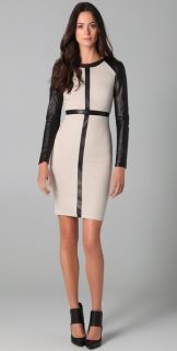 Robert Rodriguez Leather Patched Dress