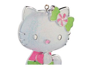 Carlton Cards Heirloom Pink and Green Glitter Hello Kitty Christmas Ornament
