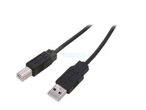 Nippon Labs Black 10 ft. USB cable A/male to B/male Model USB 10 AB BK