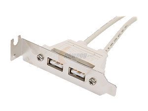 StarTech  2 Port USB A Female Low Profile Slot Plate Adapter Model USBPLATELP   Retail