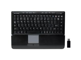 GEAR HEAD KB4950TPW Black 90 Normal Keys 8 Function Keys USB RF Wireless Mini Touch II Touchpad Keyboard