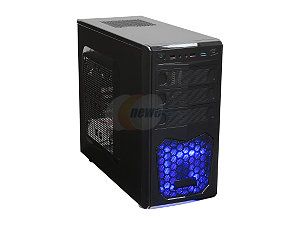 XION XON 560 mATX/ ITX Meshed Mini Tower Case, USB 3.0, Black/Blue LED