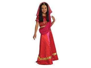 Bollywood Indian Princess Red Dress Costume Child Medium