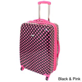 American Travel 29 inch Polka Dot Expandable Lightweight Hardside Spinner Upright Luggage