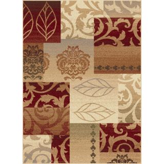 Infinity Collection Red Polypropylene Area Rug (710 X 103)