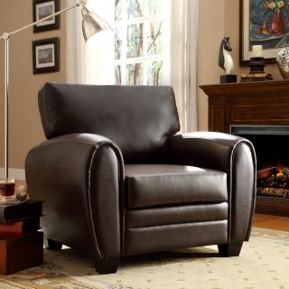 Jaxon Brown Bonded Leather Chair