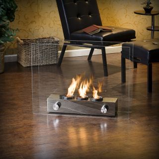 Loft Brushed Nickel Portable Indoor/ Outdoor Fireplace