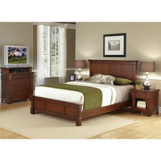 The Aspen Collection Queen Bed, Media Chest,   Night Stand