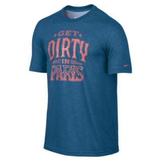 Nike Get Dirty in Paris Mens T Shirt   Military Blue Heather
