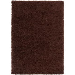 Woven Brown Luxurious Soft Transitional Shag Rug (53 X 76)