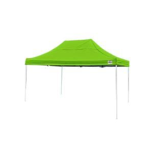 ShelterLogic 10 ft. x 15 ft. Pop Up Canopy in Spring Green Cover with Black Bag 22725