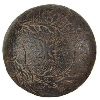 MPG 11 1/2 in. D Cast Stone Faux Iron Ball in an Aged Charcoal Finish PF5865AC