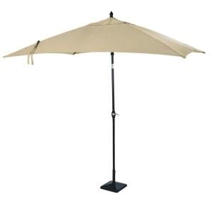 Hampton Bay Woodbury 9 ft. Patio Umbrella in Textured Sand D9127 U