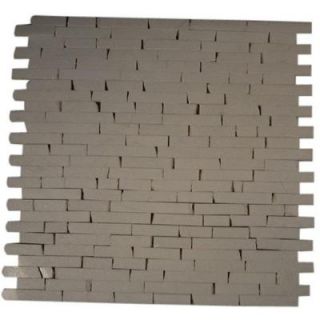 Splashback Tile Winter White Cracked Joint Classic Brick Layout 12 in. x 12 in. Marble Mosaic Floor and Wall Tile DISCONTINUED WINTER WHITE .5X2 S CRACKED JOINT