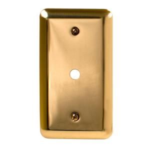 Amerelle Steel 1 Phone Wall Plate   Bright Brass 155PH