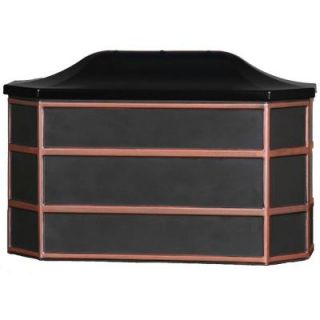 Gibraltar Mailboxes Catalina Steel Wall Mount Mailbox in Midnight Bronze Body with Black Lid and Brushed Copper Accents CMH0CB02