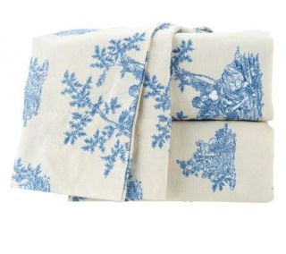 Northern Nights Toile Full 100% Cotton Flannel Sheet Set