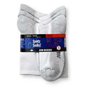 Joe Boxer  Mens Crew Sporty Socks   5 Pairs Sizes 10 13