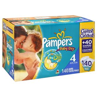 Pampers  Baby Dry Diapers, Size 4 (22 37 lb), Sesame Street, Giant