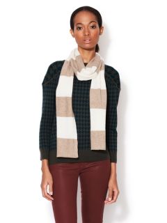 Rugby Stripe Cashmere Scarf 85" x 10" by Qi Cashmere