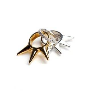   nOir Tapers and Spikes Rose Gold 3 Spike Pave Ring, Size 7 Jewelry