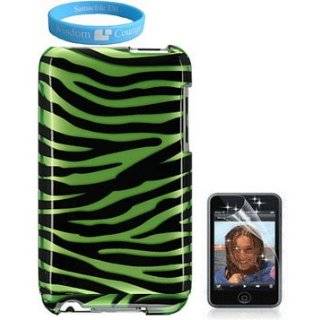 Green Zebra Snap On Case for Itouch 2nd and 3rd generation Ipod Touch 