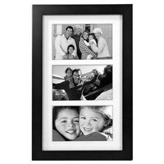 Malden Linear Wood Matted 5x7 Collage Black Picture Frame