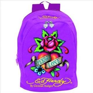   Hardy Kids Trendy Lovebird Graphic Print Backpack Ed Hardy Clothing