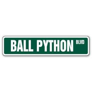 BALL PYTHON  Street Sign  snake reptile signs boa gift