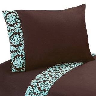 Turquoise and Brown Bella Childrens & Teen Bedding 3 pc Full / Queen 