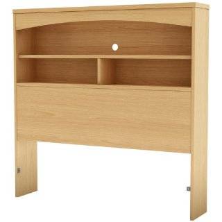   Step One Collection Twin 39 Inch Bookcase Headboard, Natural Maple